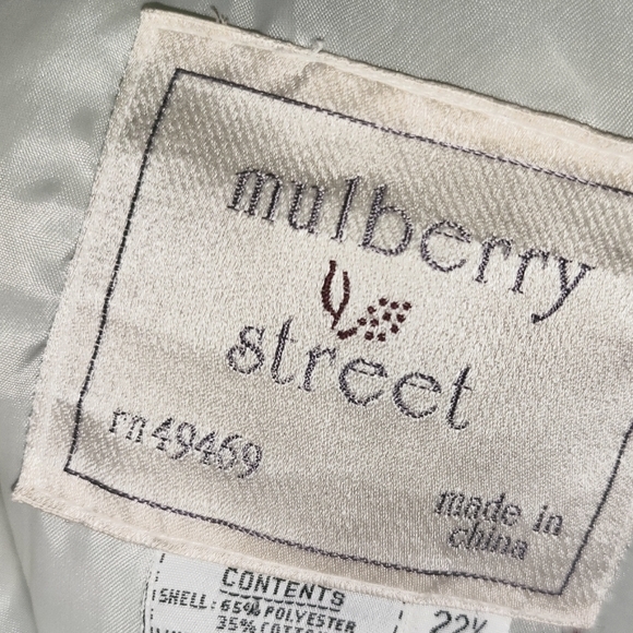 80s Mulberry Street Puffer Coat Like New sz 22.5 Pale Grey, Purple & Blue - Picture 8 of 9
